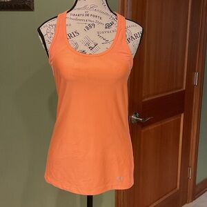 Under Armour Orange Fitted Tank Top, Size XS
